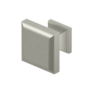 Deltana Decorative Square Knob in Satin Nickel finish