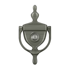 Deltana Door Knocker with Viewer in Pewter finish