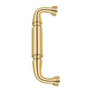 Deltana Door Pull without Rosette, 8" C-to-C in PVD Polished Brass finish