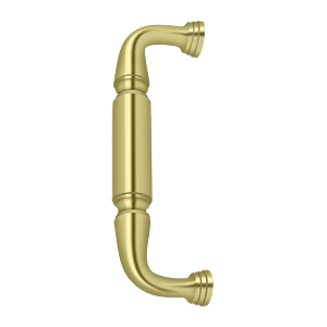 Deltana Door Pull without Rosette, 8" C-to-C in Polished Brass finish