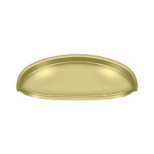 Deltana Elongated Shell Pull, 4 1/2" in Polished Brass finish