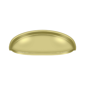 Deltana Elongated Shell Pull, 4 1/2" in Polished Brass finish