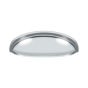 Deltana Elongated Shell Pull, 4 1/2" in Polished Chrome finish