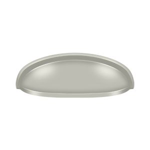 Deltana Elongated Shell Pull, 4 1/2" in Satin Nickel finish