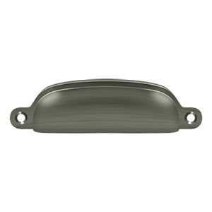 Deltana Exposed Shell Pull, 4" in Pewter finish