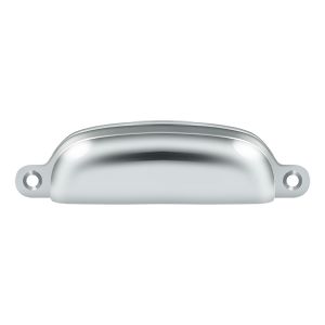 Deltana Exposed Shell Pull, 4" in Polished Chrome finish