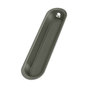 Deltana Flush Pull, 4" x 1" x 1/2" in Pewter finish