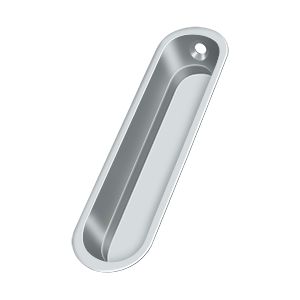 Deltana Flush Pull, 4" x 1" x 1/2" in Polished Chrome finish