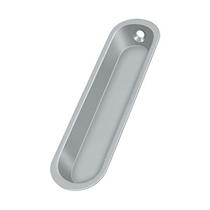 Deltana Flush Pull, 4" x 1" x 1/2" in Satin Chrome finish