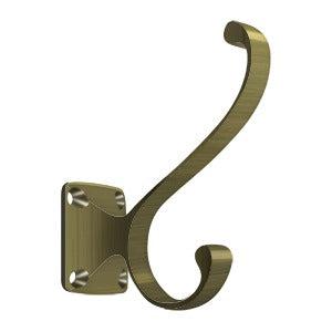 Deltana Heavy Duty Coat and Hat Hook in Antique Brass finish