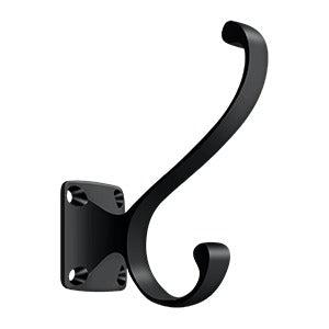 Deltana Heavy Duty Coat and Hat Hook in Flat Black finish