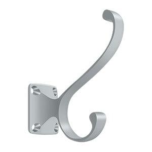 Deltana Heavy Duty Coat and Hat Hook in Satin Chrome finish