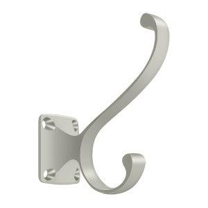 Deltana Heavy Duty Coat and Hat Hook in Satin Nickel finish