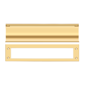 Deltana Heavy Duty Mail Slot, 13" in PVD Polished Brass finish