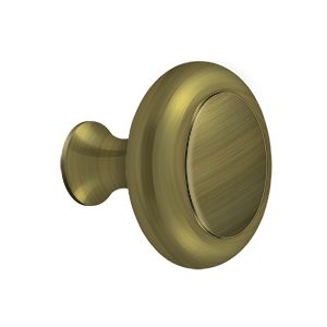 Deltana Heavy Duty Round Knob with Groove in Antique Brass finish