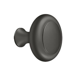 Deltana Heavy Duty Round Knob with Groove in Oil Rubbed Bronze finish