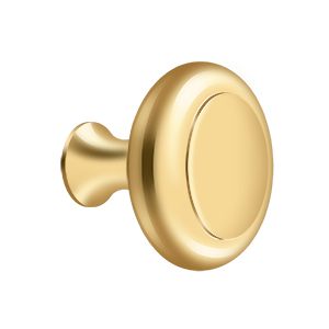 Deltana Heavy Duty Round Knob with Groove in PVD Polished Brass finish