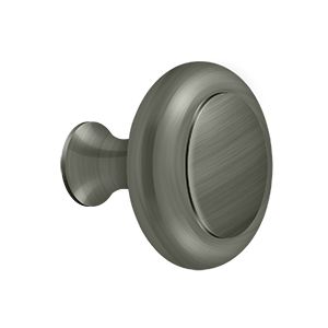 Deltana Heavy Duty Round Knob with Groove in Pewter finish