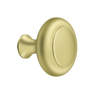 Deltana Heavy Duty Round Knob with Groove in Polished Brass finish