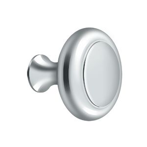 Deltana Heavy Duty Round Knob with Groove in Polished Chrome finish