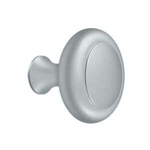 Deltana Heavy Duty Round Knob with Groove in Satin Chrome finish