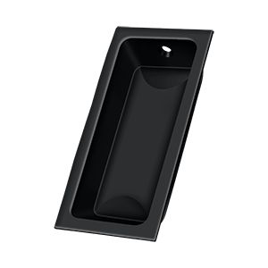 Deltana Large Flush Pull, 3 5/8" x 1 3/4" x 1/2" in Flat Black finish