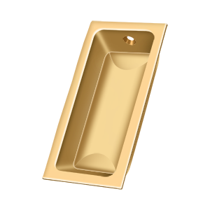 Deltana Large Flush Pull, 3 5/8" x 1 3/4" x 1/2" in PVD Polished Brass finish