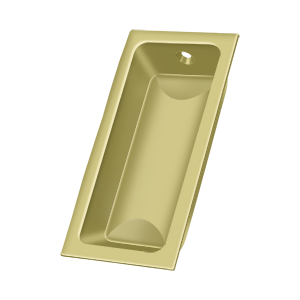 Deltana Large Flush Pull, 3 5/8" x 1 3/4" x 1/2" in Polished Brass finish