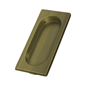 Deltana Large Flush Pull, 3 7/8" x 1 5/8" x 3/8" in Antique Brass finish