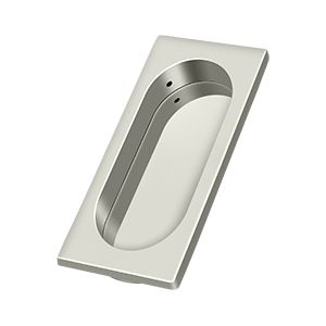 Deltana Large Flush Pull, 3 7/8" x 1 5/8" x 3/8" in Lifetime Polished Nickel finish