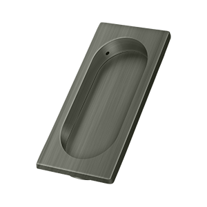 Deltana Large Flush Pull, 3 7/8" x 1 5/8" x 3/8" in Pewter finish
