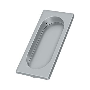 Deltana Large Flush Pull, 3 7/8" x 1 5/8" x 3/8" in Satin Chrome finish