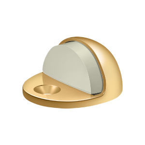 Deltana Low Profile Dome Stop in PVD Polished Brass finish