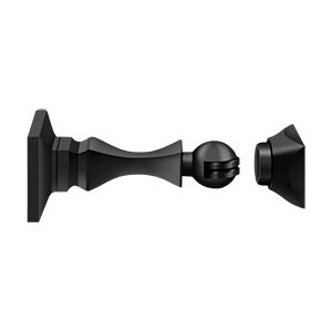 Deltana Magnetic Door Holder, 3 1/2" in Flat Black finish