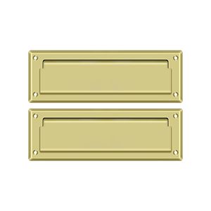 Deltana Mail Slot with Interior Flap, 8 7/8" in Polished Brass finish