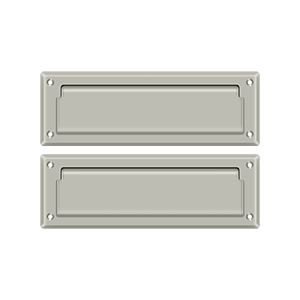 Deltana Mail Slot with Interior Flap, 8 7/8" in Satin Nickel finish