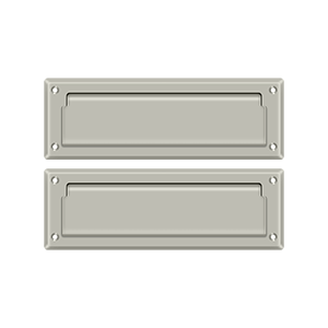 Deltana-Mail Slot with Interior Flap, 8 7/8"-Satin Nickel-Coastal Hardware Store