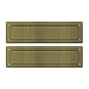 Deltana Mail Slot with Interior Flap in Antique Brass finish