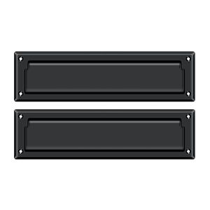 Deltana Mail Slot with Interior Flap in Flat Black finish