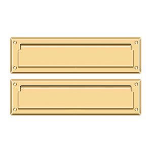 Deltana Mail Slot with Interior Flap in PVD Polished Brass finish