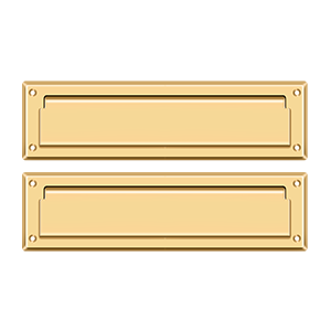 Deltana Mail Slot with Interior Flap in PVD Polished Brass finish