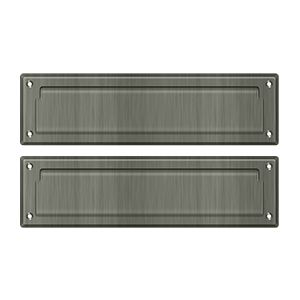 Deltana Mail Slot with Interior Flap in Pewter finish