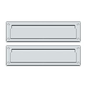 Deltana Mail Slot with Interior Flap in Polished Chrome finish