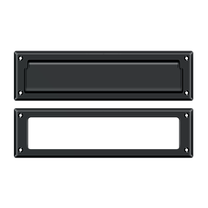 Deltana Mail Slot with Interior Frame, 13 1/8" in Flat Black finish