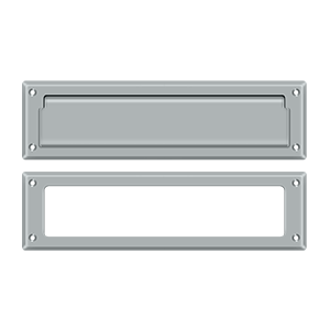 Deltana Mail Slot with Interior Frame, 13 1/8" in Satin Chrome finish