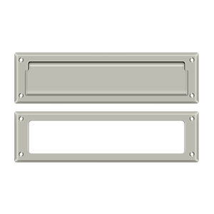 Deltana Mail Slot with Interior Frame, 13 1/8" in Satin Nickel finish