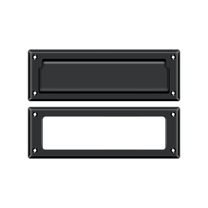 Deltana Mail Slot with Interior Frame, 8 7/8" in Flat Black finish