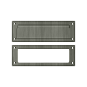 Deltana Mail Slot with Interior Frame, 8 7/8" in Pewter finish
