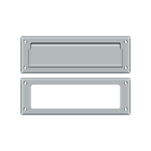 Deltana Mail Slot with Interior Frame, 8 7/8" in Satin Chrome finish