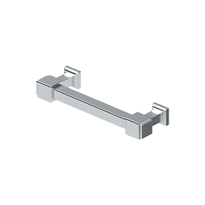 Deltana Manhattan Decorative Cabinet Pull, 4" C-to-C in Polished Chrome finish